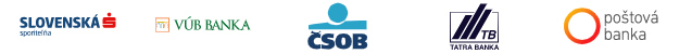 Slovenská Sporiteľňa, VÚB, ČSOB, TatraBanka, Poštová banka